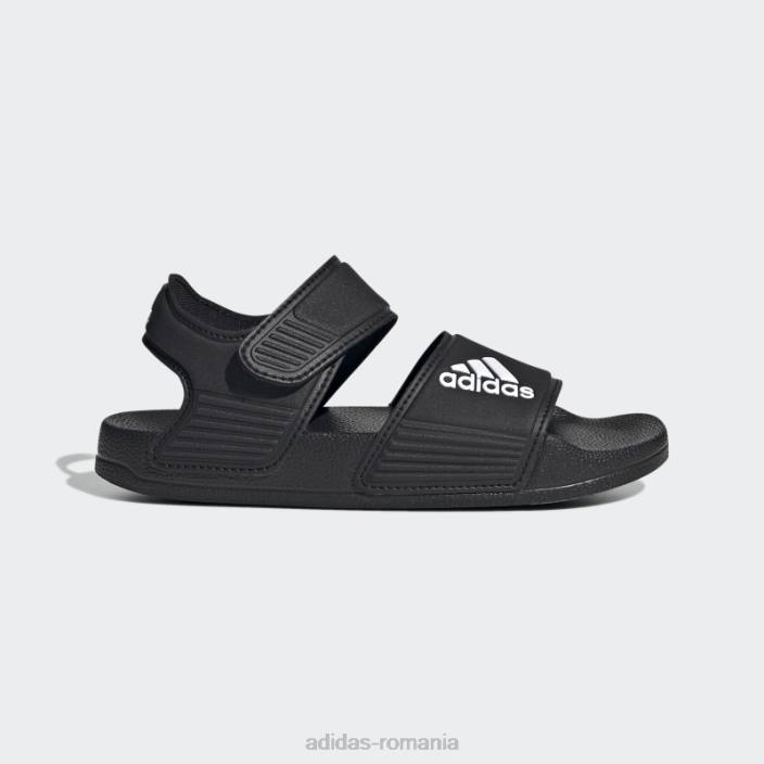 Adidas sandale adilette negre copii alb negru 2JBN3506