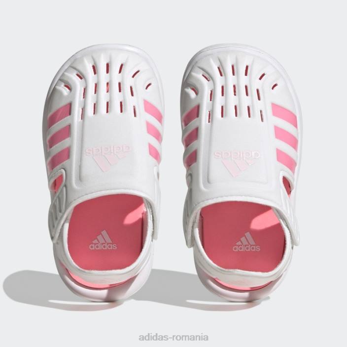 Adidas sandale de apă de vară albe cu vârf închis copii alb/roz fascicul/roz 2JBN17668