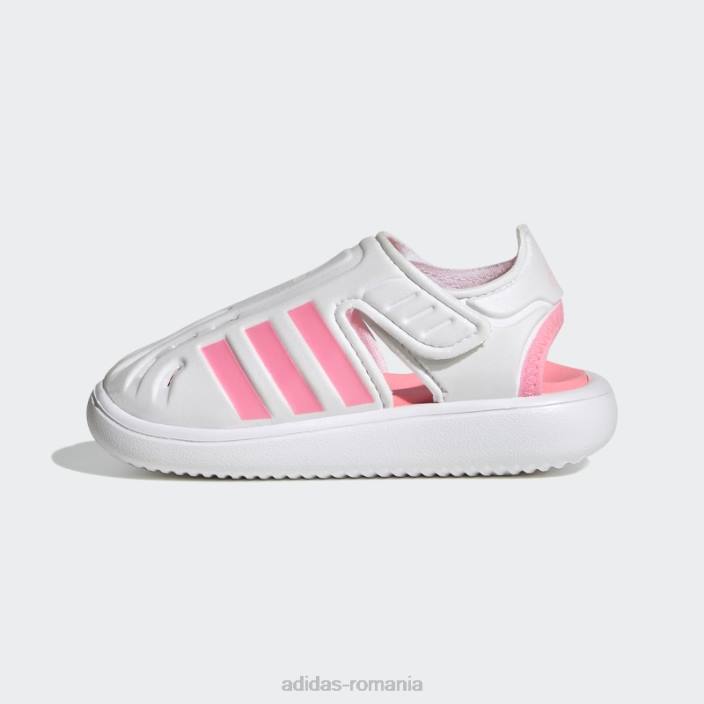 Adidas sandale de apă de vară albe cu vârf închis copii alb/roz fascicul/roz 2JBN17668