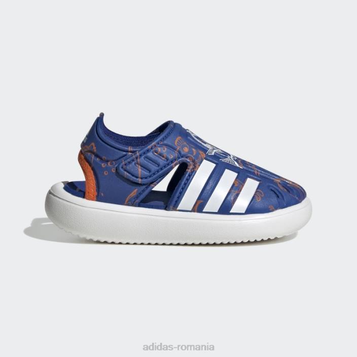 Adidas sandale de apă de vară cu vârf închis la găsirea lui Nemo și Dory albastre copii albastru/alb/portocaliu 2JBN18035