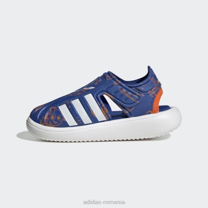 Adidas sandale de apă de vară cu vârf închis la găsirea lui Nemo și Dory albastre copii albastru/alb/portocaliu 2JBN18035