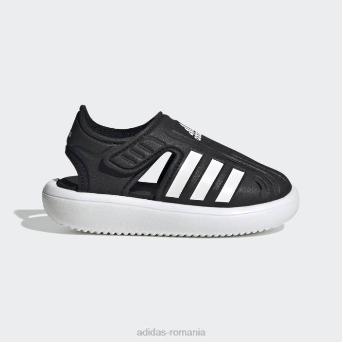 Adidas sandale de apă de vară cu vârf închis, negre copii alb negru 2JBN17678