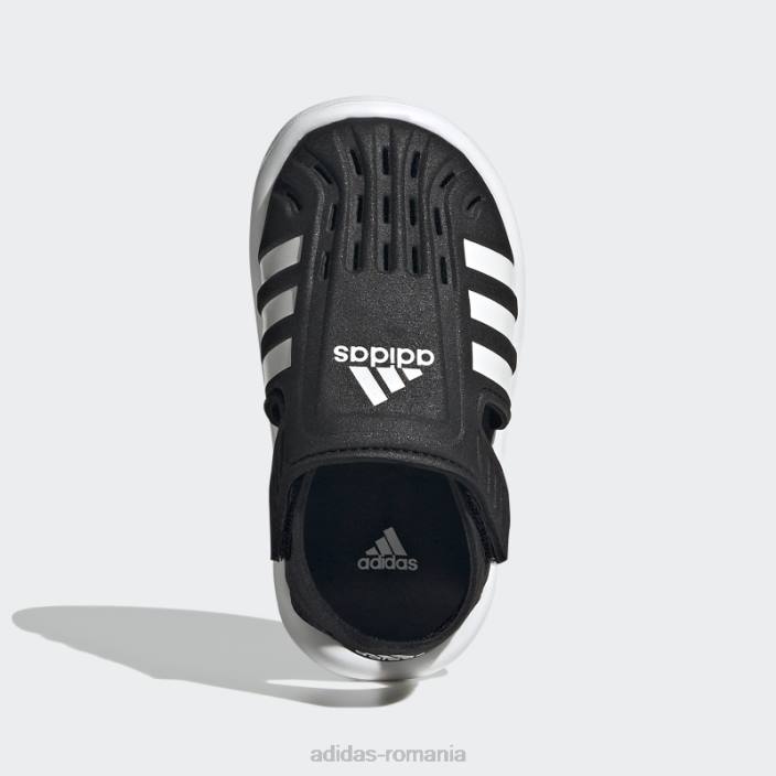 Adidas sandale de apă de vară cu vârf închis, negre copii alb negru 2JBN17678