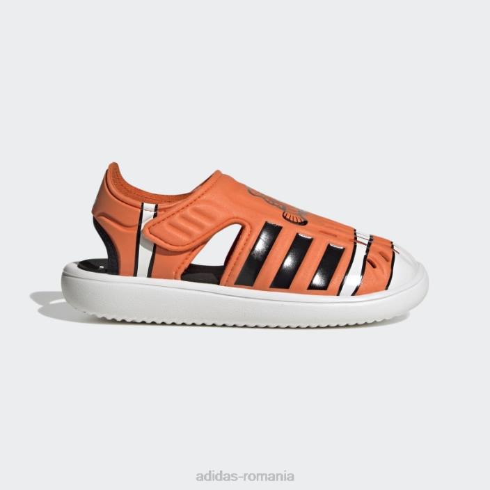 Adidas sandale de vară cu vârf închis la găsirea lui Nemo și Dory portocalii copii portocaliu/negru/alb 2JBN11428