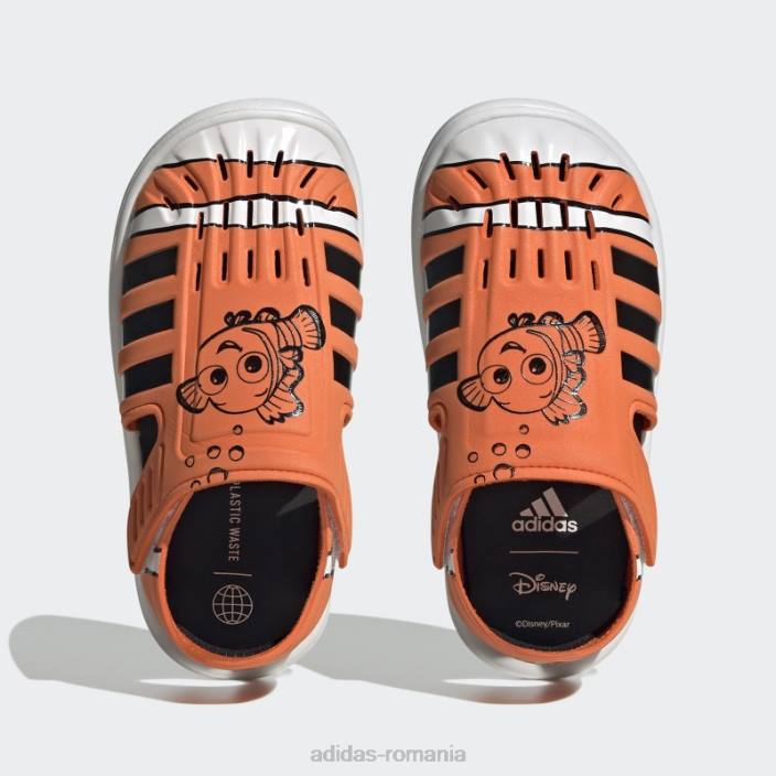 Adidas sandale de vară cu vârf închis la găsirea lui Nemo și Dory portocalii copii portocaliu/negru/alb 2JBN11428