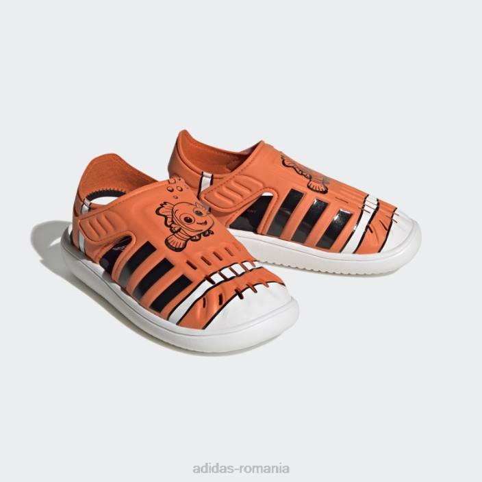 Adidas sandale de vară cu vârf închis la găsirea lui Nemo și Dory portocalii copii portocaliu/negru/alb 2JBN11428