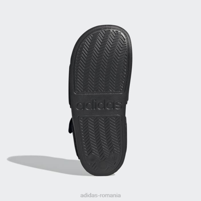 Adidas sandale elegante adilette albe copii alb negru 2JBN17644