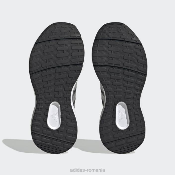 Adidas stacojiu fortarun 2.0 cloudfoam pantofi dantela moda copii negru/argintiu/stacojiu 2JBN11155