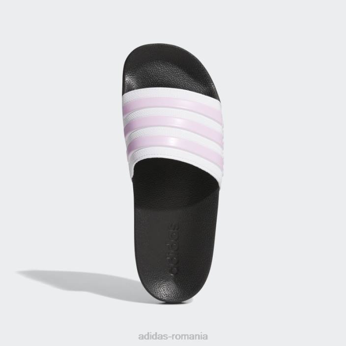 Adidas tobogane de dus adilette lila copii alb/liliac 2JBN17878
