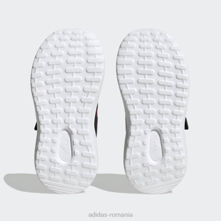 Adidas violet fortarun 2.0 cloudfoam pantofi cu curea din dantela elastica copii negru/roz fascicul/violet 2JBN11365