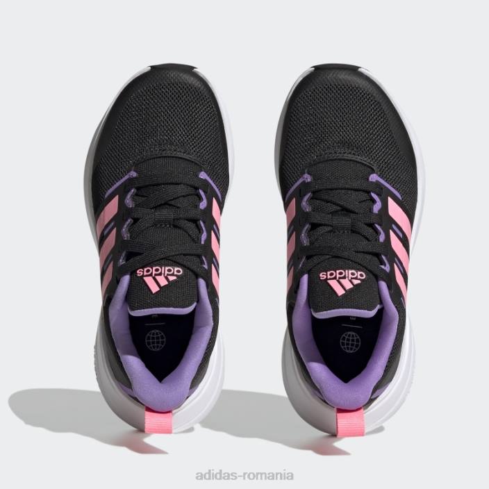 Adidas violet fortarun 2.0 pantofi din dantela cloudfoam fierbinte copii negru/roz fascicul/violet 2JBN11295