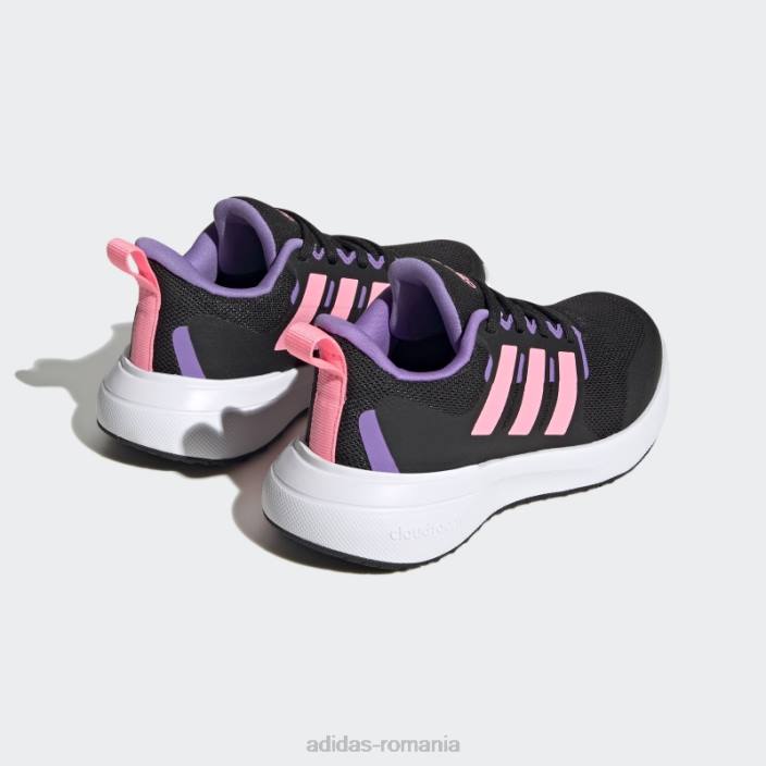 Adidas violet fortarun 2.0 pantofi din dantela cloudfoam fierbinte copii negru/roz fascicul/violet 2JBN11295