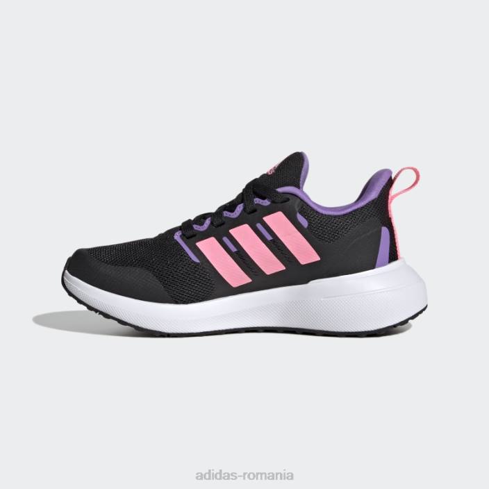 Adidas violet fortarun 2.0 pantofi din dantela cloudfoam fierbinte copii negru/roz fascicul/violet 2JBN11295