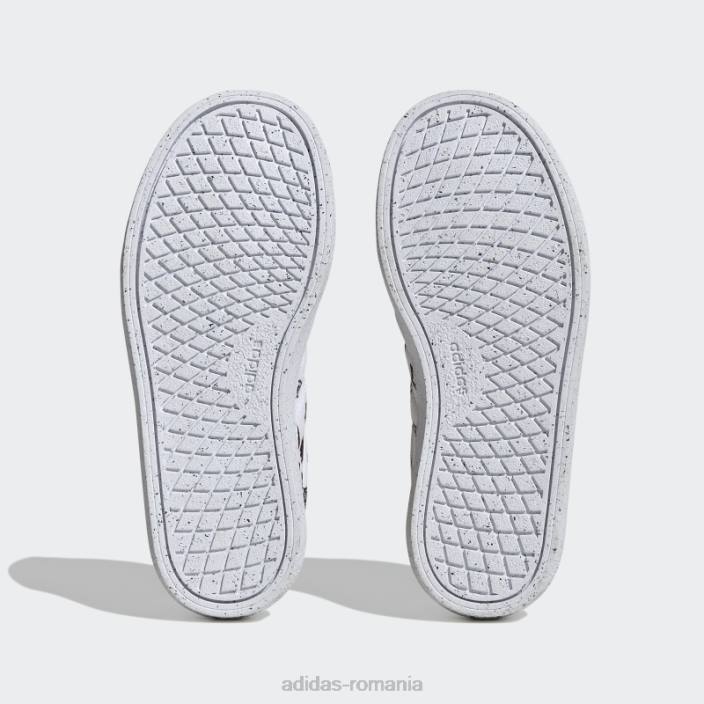 Adidas white fashion x marvel vulcraid3r pantofi cu cârlig și buclă spider-man copii alb/stacojiu 2JBN18233