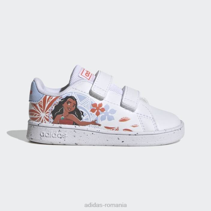 Adidas x disney avantaj moana pantofi cu cârlig și buclă fashion alb copii alb/albastru zori/portocaliu 2JBN17602