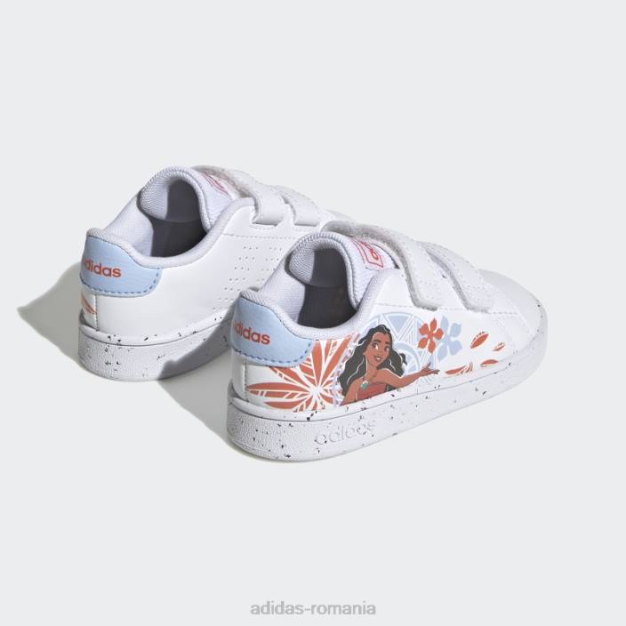 Adidas x disney avantaj moana pantofi cu cârlig și buclă fashion alb copii alb/albastru zori/portocaliu 2JBN17602