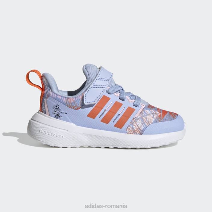 Adidas x disney fortarun 2.0 moana cloudfoam dantela elastica cu curea pantofi moda albastru zori copii albastru zori/portocaliu/roz 2JBN17790