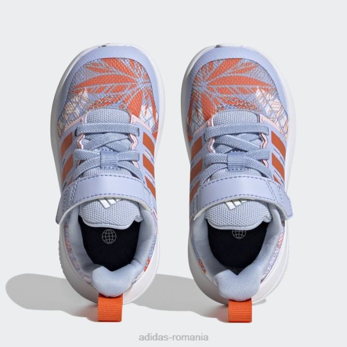 Adidas x disney fortarun 2.0 moana cloudfoam dantela elastica cu curea pantofi moda albastru zori copii albastru zori/portocaliu/roz 2JBN17790