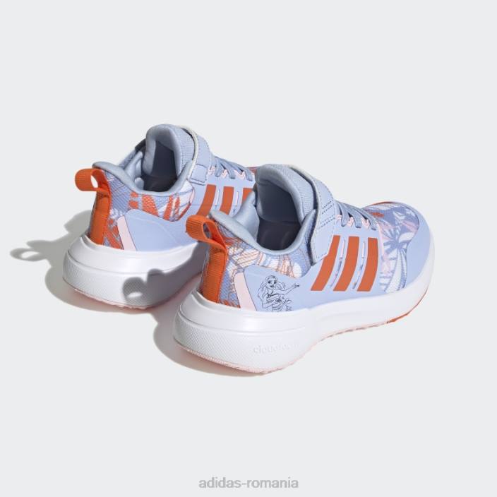 Adidas x disney fortarun 2.0 moana cloudfoam dantela elastica pantofi cu curea de top albastru zori moda copii albastru zori/portocaliu/alb 2JBN17818