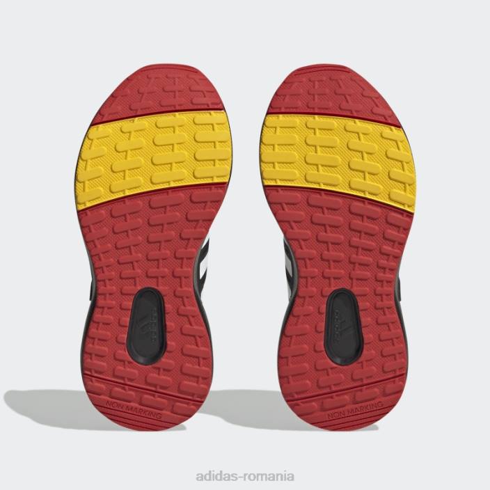 Adidas x disney negru fortarun 2.0 mickey cloudfoam pantofi cu curea din dantelă elastică copii negru/auriu/stacojiu 2JBN17884