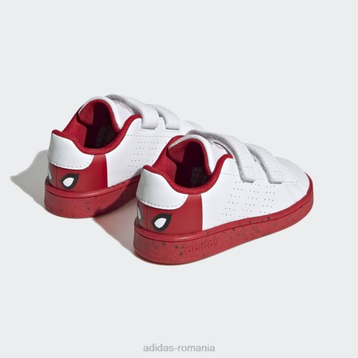 Adidas x marvel avantaj pantofi cu cârlig și buclă spider-man alb fierbinte copii alb/stacojiu 2JBN17679