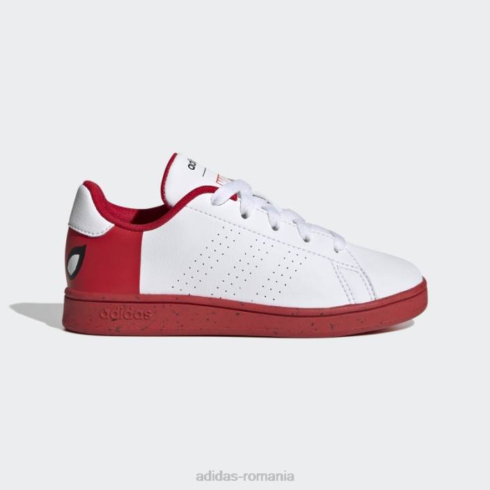 Adidas x marvel avantaj pantofii din dantela om paianjen alb fierbinte copii alb/stacojiu 2JBN17842