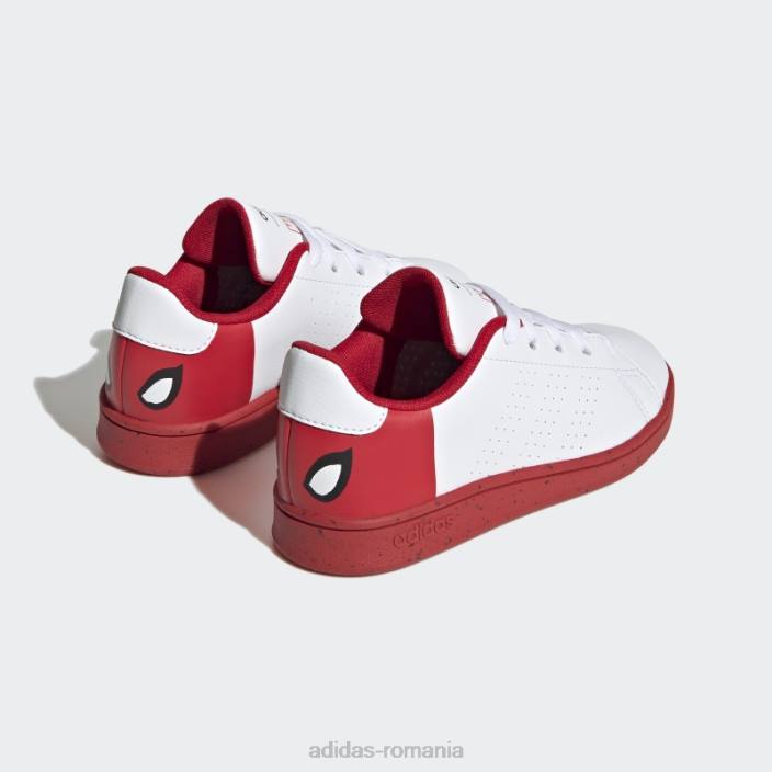 Adidas x marvel avantaj pantofii din dantela om paianjen alb fierbinte copii alb/stacojiu 2JBN17842