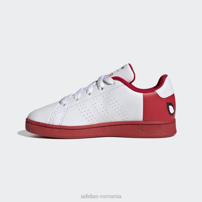 Adidas x marvel avantaj pantofii din dantela om paianjen alb fierbinte copii alb/stacojiu 2JBN17842