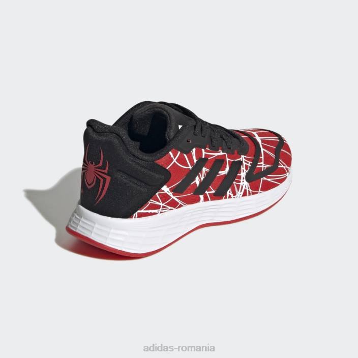 Adidas x marvel duramo 10 mile morales pantofi dantela rosu copii roșu/negru/alb 2JBN11465
