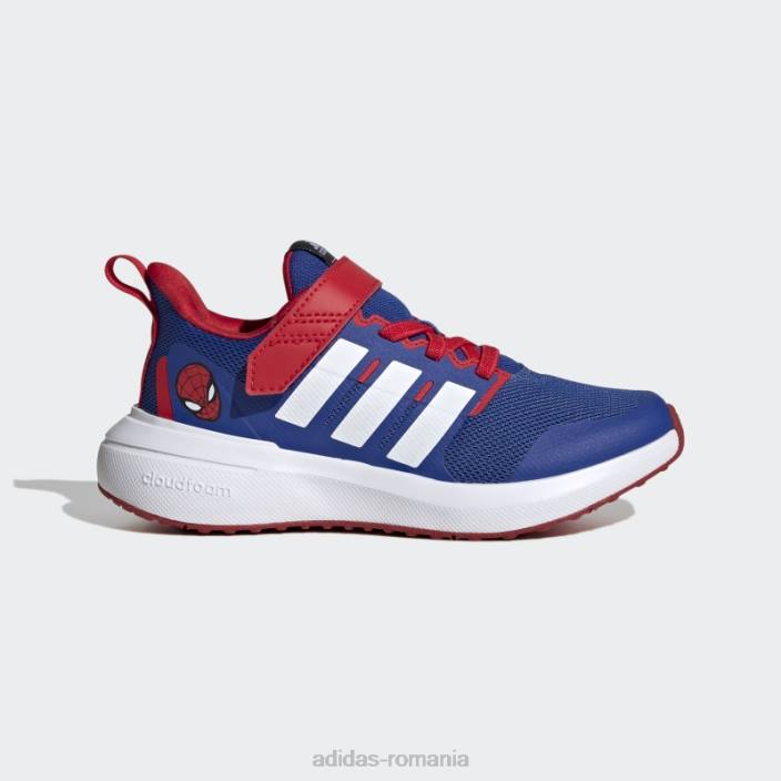 Adidas x marvel fortarun spider-man 2.0 cloudfoam sport din dantela pantofi cu curea de sus albastru regal fierbinte copii albastru regal/alb/stacojiu 2JBN11113