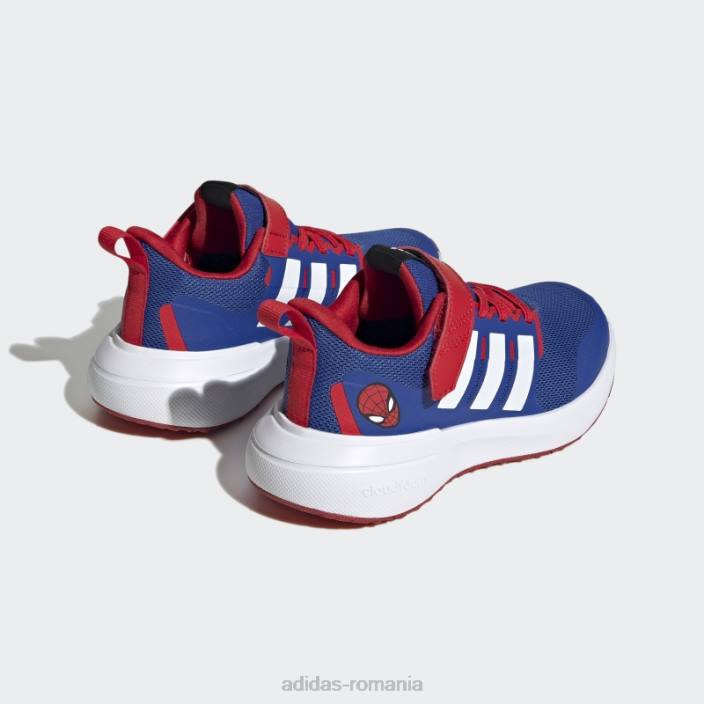 Adidas x marvel fortarun spider-man 2.0 cloudfoam sport din dantela pantofi cu curea de sus albastru regal fierbinte copii albastru regal/alb/stacojiu 2JBN11113