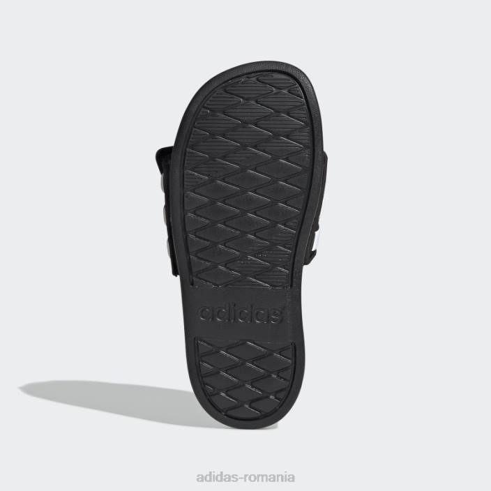 Adidas adilette confort tobogane reglabile alb moda copii alb negru 2JBN11045