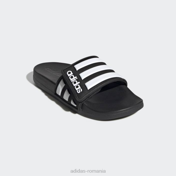 Adidas adilette confort tobogane reglabile alb moda copii alb negru 2JBN11045