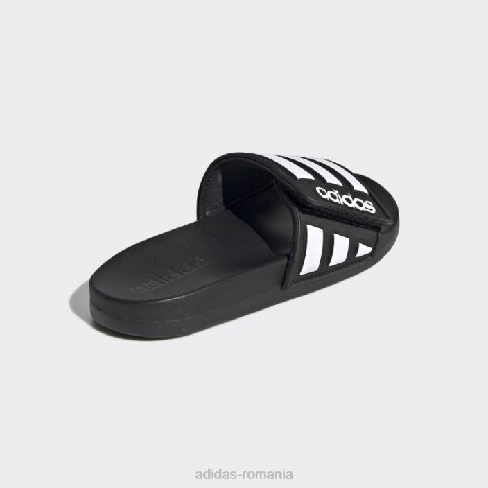 Adidas adilette confort tobogane reglabile alb moda copii alb negru 2JBN11045