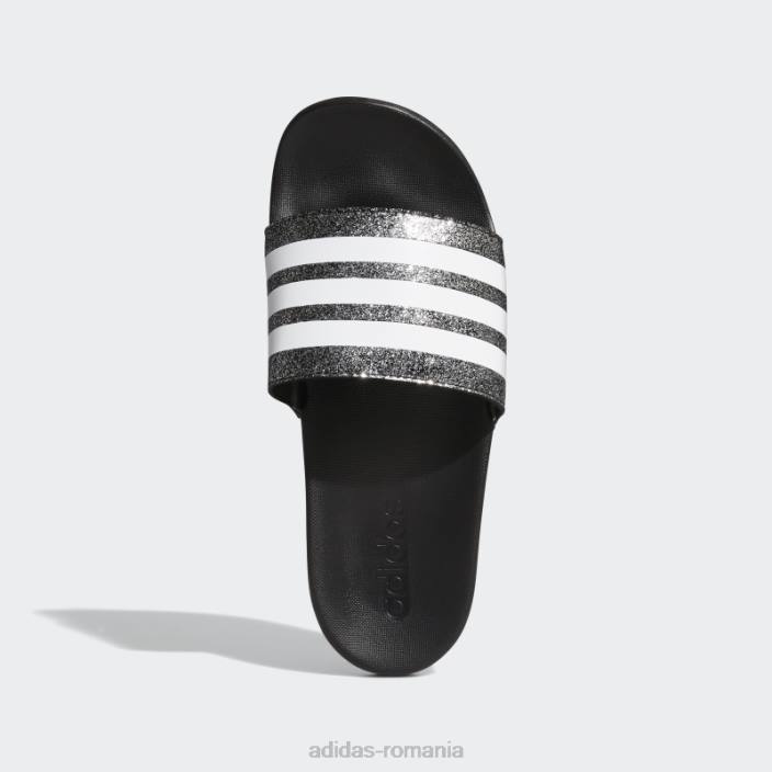 Adidas diapozitive confort adilette negru/alb copii alb negru 2JBN11047