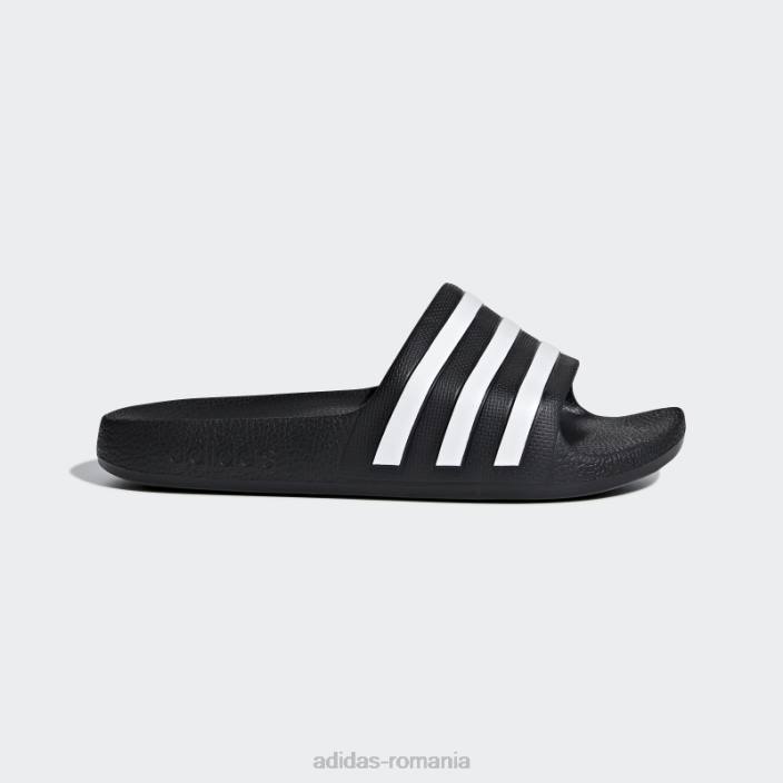 Adidas diapozitive negre adilette aqua copii alb negru 2JBN11044