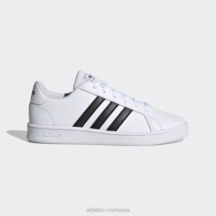 Adidas pantofi de curte albi copii alb negru 2JBN11440