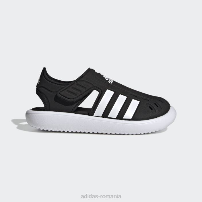 Adidas sandale de apă cu vârf închis de vară negre copii alb negru 2JBN11402