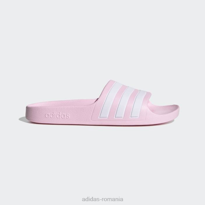 Adidas tobogane adilette aqua roz copii roz/alb 2JBN11369