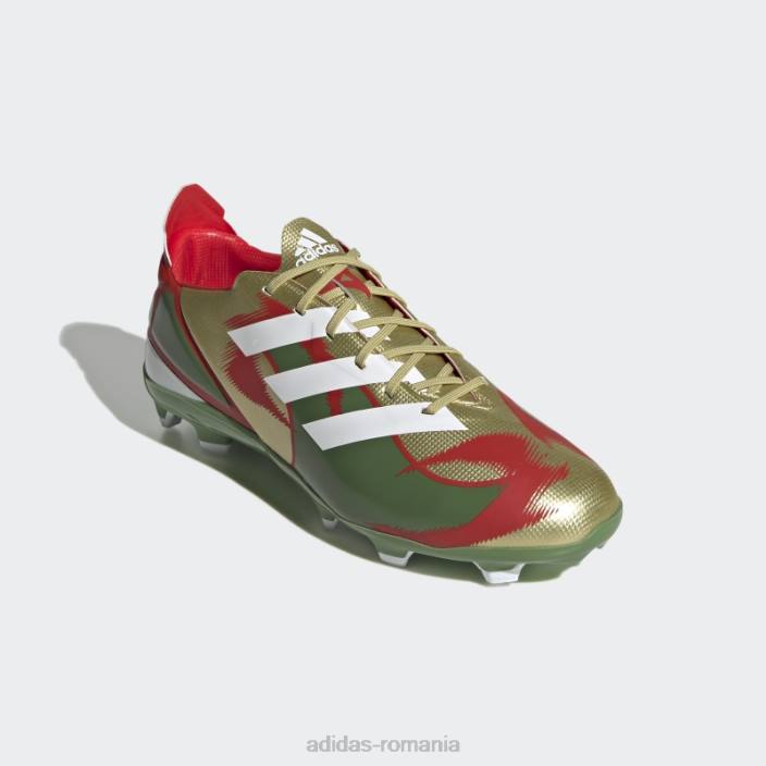 Adidas Gamemode crampuri de fotbal pentru teren ferm adidas goldallic copii goldalic/alb/verde de trib 2JBN24876
