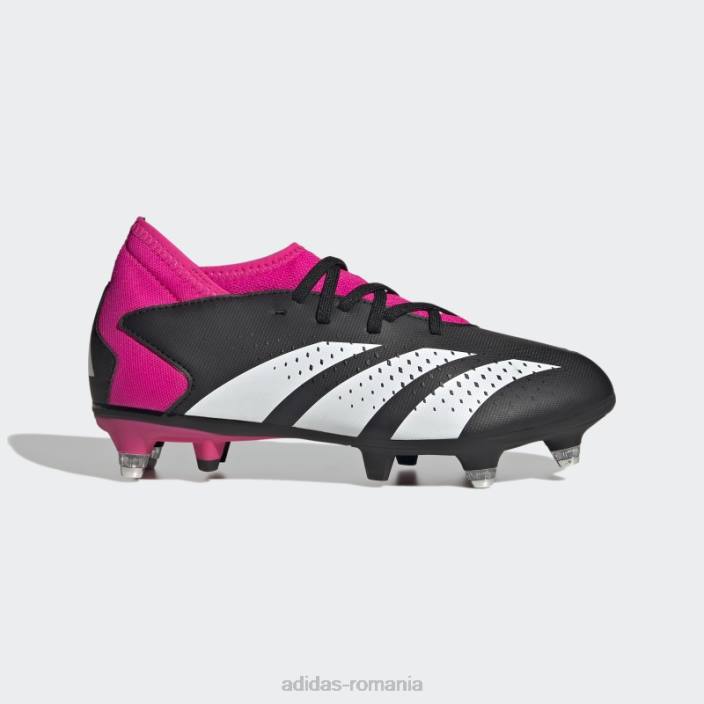 Adidas Predator roz elegantă precizie.3 cizme de pământ moale copii negru/alb/roz 2JBN17610