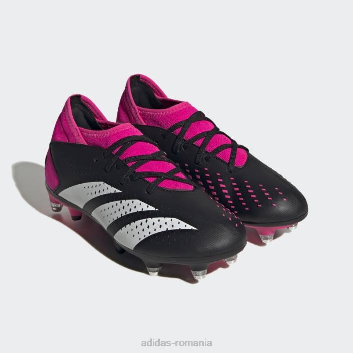 Adidas Predator roz elegantă precizie.3 cizme de pământ moale copii negru/alb/roz 2JBN17610