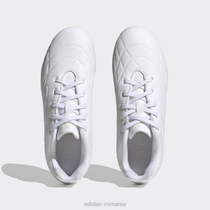 Adidas alb copa pure.3 cizme teren ferm adidas copii alb/zero metalic 2JBN17649