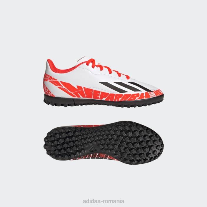 Adidas alb x speedportal messi.4 pantofi gazon copii alb/negru/rosu 2JBN11494