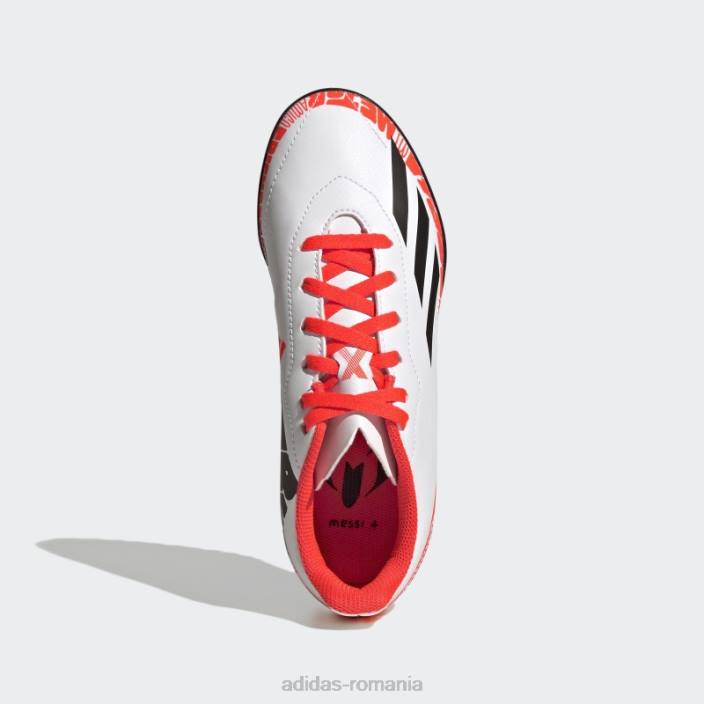 Adidas alb x speedportal messi.4 pantofi gazon copii alb/negru/rosu 2JBN11494