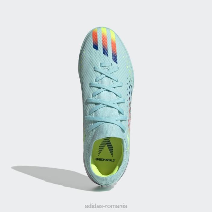 Adidas aqua x speedportal.3 pantofi pentru gazon copii aqua/albastru/galben 2JBN11446