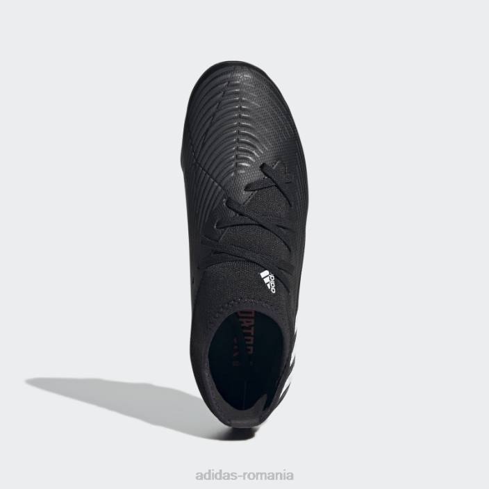 Adidas black predator edge.3 crampoane pentru teren ferm adidas copii negru/alb/rosu 2JBN11187