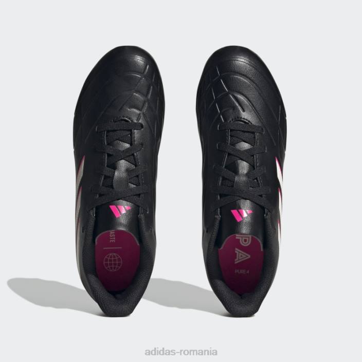 Adidas copa pure.4 crampoane flexibile la sol negre copii negru/zero metalic/roz 2JBN11371