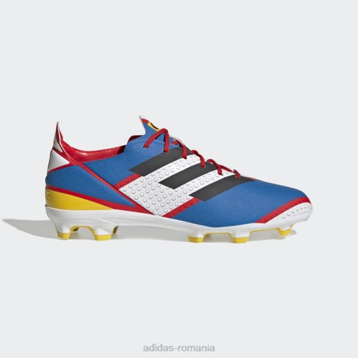 Adidas crampă de fotbal pentru teren ferm alb copii alb/carbon/albastru 2JBN24871