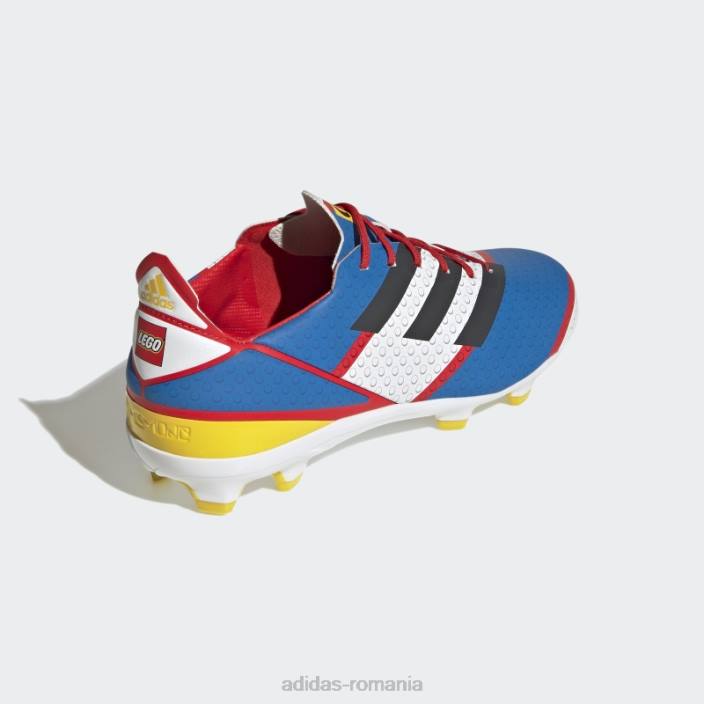 Adidas crampă de fotbal pentru teren ferm alb copii alb/carbon/albastru 2JBN24871